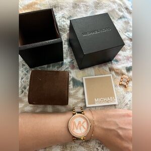 Michael Kors Rose Gold Crystal Watch Authentic